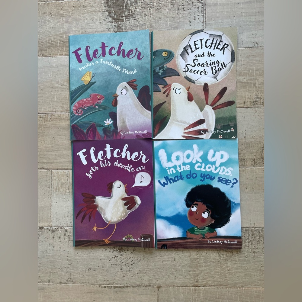 Children's Book Set Lot by Lindsay McDonell with Fletcher and Look Up
